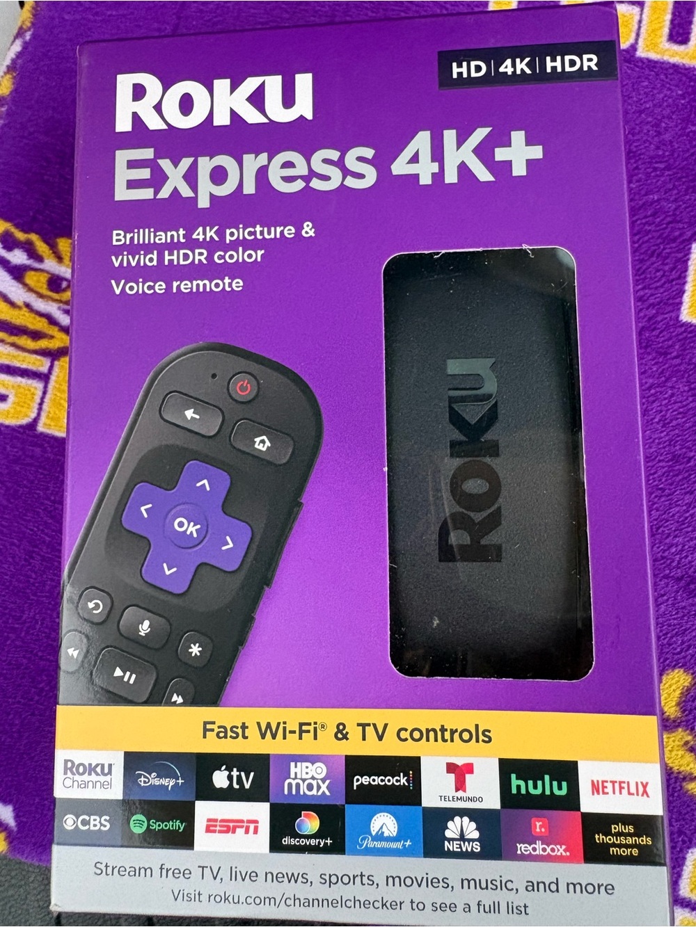Roku Streaming Player with Purple Accents